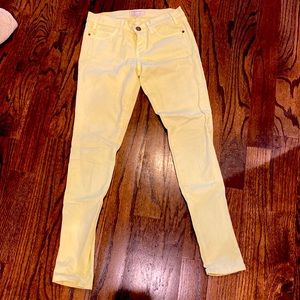 Yellow current Elliott skinny jeans